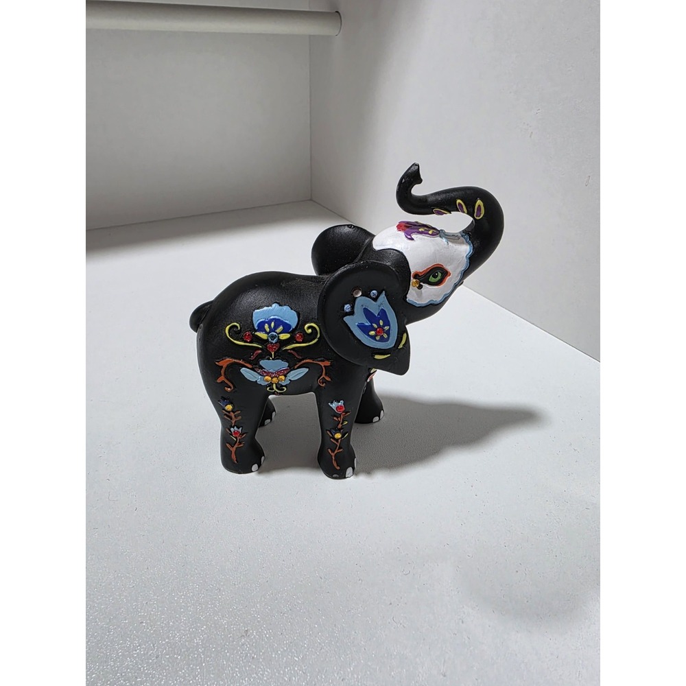 Hamilton Collection Day of the‎ Dead Elephant Figurine - Hand Painted Folk Art